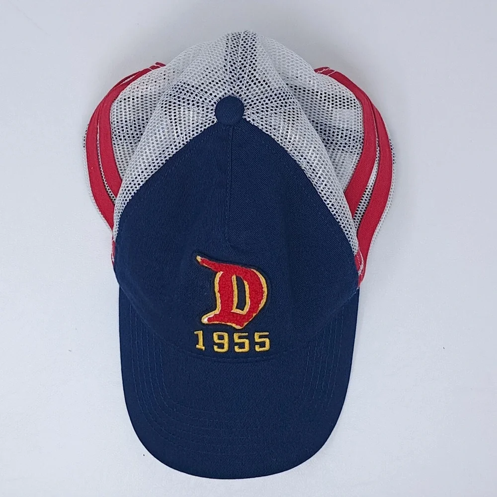 Disney Parks 1955 D Logo Snapback Adjustable Mesh Back Cap Hat One Size‎